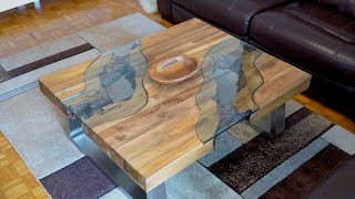 Tisch  Wohnzimmer  Aus massivem Altholz  Couchtisch aus Recyceltes Holz [upl. by Edwine]