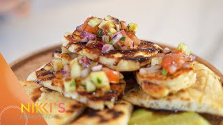 3 Delicious And Easy Grilled Haloumi Recipes  Nikkis Modern Mediterranean [upl. by Herculie]