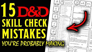 15 Common DampD Skill Check Mistakes and How to Avoid Them [upl. by Ayouqat515]