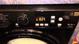 Hotpoint washing machine on cottton standard cycle 20 [upl. by Bertie917]