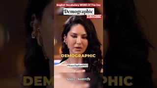 Demographic Meaning In Hindi shorts sunnyleonethuglife [upl. by Swords]