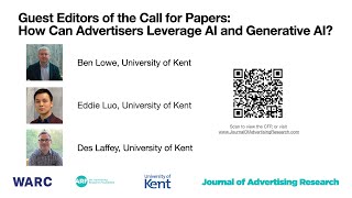 Webinar with Guest Editors of the Special Issue quotHow Can Advertisers Leverage AI and Generative AIquot [upl. by Anabelle]