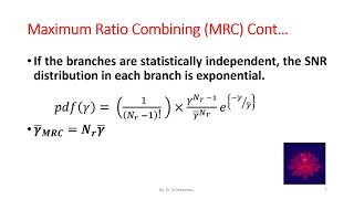 Diversity Combining Techniques  Maximum Ratio combining [upl. by Vedette]