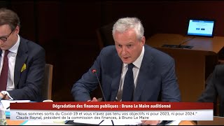 Déficit public  Bruno Le Maire auditionné [upl. by Ynaffet]