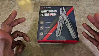 EDCBiBury Multitool Pliers Pro Review Leatherman Surge Clone [upl. by Lyrac]