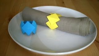 Origami tutorial  Napkin Ring [upl. by Elenaj]