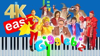 CBeebies  Gigglebiz Theme Song Slow Easy Medium Piano Tutorial 4K [upl. by Reggis387]