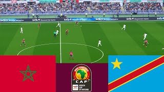 المغرب 1 vs 1 الكونغو الديمقراطية مباشر مباراة CAF 2024 الكاملة  محاكاة ألعاب الفيديو PES 2021 [upl. by Callum]