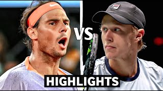 Rafael Nadal vs Borg Highlights Exh Entertaining Match  Bastad Tennis HD [upl. by Anderea]