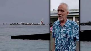 Aeroplane crashes into lagoon  no souls lost Micronesia  BBC News  28th September 2018 [upl. by Ahselet]