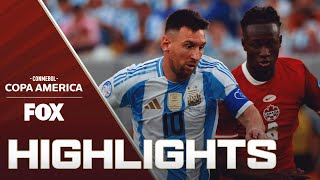 Argentina vs Canada Highlights  2024 Copa América  Semifinals [upl. by Ecirtnom]