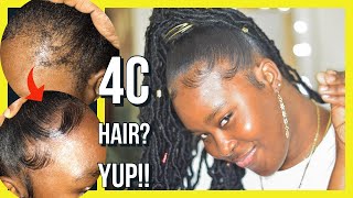 HOW TO SLEEK 4C EDGES WITH THE BEST EDGE CONTROL Faux loc pontail  sleek hairstyle  JWILLSCOOL [upl. by Vola497]