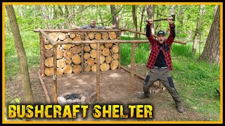 Das Bushcraft Shelter  Bauen und basteln weil wir Bock drauf haben Part 1  Outdoor Survival [upl. by Procto]