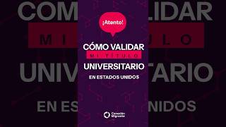 Valida tu título universitario en Estados Unidos shorts usa noticias [upl. by Adnalohs985]