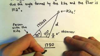 Law of Sines  ApplicationWord Problem Ex 1 [upl. by Suirtimid]