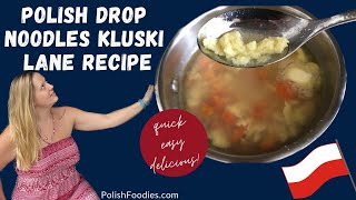 Kluski Lane Polish Drop Noodles Recipe [upl. by Nnanaej]