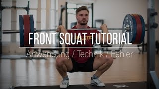 Frontkniebeugen  Front Squats Ausführung  Technik Tutorial [upl. by Reste348]