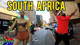 🇿🇦 braamfontein Johannesburg walk through South Africa [upl. by Ezechiel834]