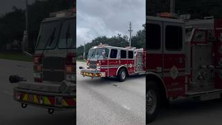 Pembroke Pines FD E69 Responding shorts firefighter firedepartment firestation firetrucks [upl. by Garihc984]