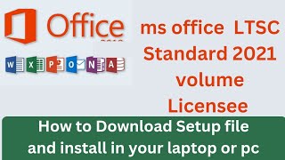 how to install microsoft office ltsc standard 2021  microsoft office ltsc standard 2021 download [upl. by Asilanom]