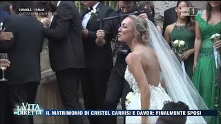 Il matrimonio di Cristel Carrisi e Davor Luksic  La Vita in Diretta 07092016 [upl. by Traggat]