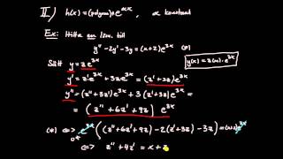 Differentialekvationer del 19  partikulärlösning fall 2 exponentialfunktion [upl. by Javler]