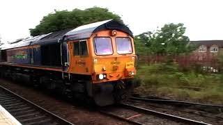 GBRF 66773 Powers through Clitheroe hauling Tank wagons August 10th 2024 [upl. by Navak]