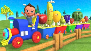 Little Babies Fun Play and Learning Fruits Names for Children  Kids Learning Educational 3D Cartoon [upl. by Hgielah604]