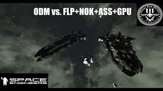 Space Engineers PVP  Fleet Combat  ODM vs FLPNOKASSGPU [upl. by Ainorev]