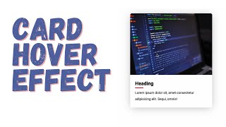 Design Animated Card Hover Effect Using HTML and CSS [upl. by Noguchi385]