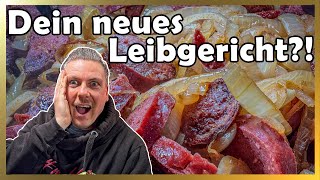 Zwiebel Sucuk Pfanne  Dein neues Lieblingsgericht   Vergiss Zwiebelfleisch  MGBBQ [upl. by Ynnam22]