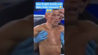 Joey Knight knocks out Baby Hulk VISCOUSLY viral joeyknight babyhulk knockouts fyp [upl. by Akihsat]