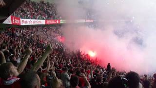 Borussia Mgladbach  1FC Köln  Pyro Bengalos amp GladbachHymne [upl. by Minsat]