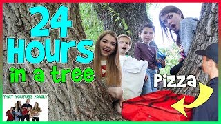 24 Hours In A Tree We ordered PIZZA Fan Favorite That YouTub3 Family  Family Channel [upl. by Marleen]