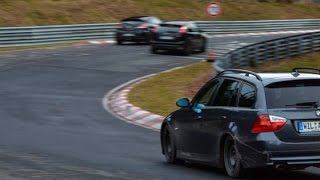 BMW E91 320D Nürburgring Nordschleife Touristenfahrten 21122013 [upl. by Pippo]