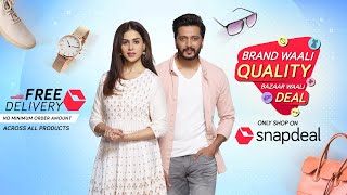 Snapdeal  FREE DELIVERY  Brand Waali Quality Bazaar Waali Deal  Riteish  Genelia  Shop Online [upl. by Hamel]