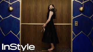 Mackenzie Foy  2020 Golden Globes Elevator  InStyle  shorts [upl. by Alek]