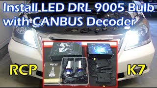 Install LED DRL Light with CANBUS Decoder in Honda  RCP K7 [upl. by Gallenz]