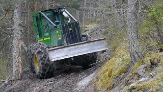 Debardage en Haute Montagne JOHN DEERE 540 G3 GOOD SOUND HD [upl. by Nnauol]