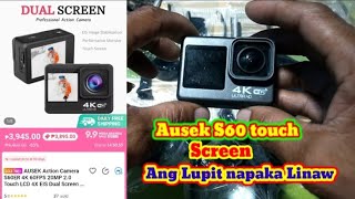 Unboxing LAZADA Action Cam  AUSEK S60 DUAL SCREEN And Touch ScreenCharwenn Official [upl. by Samaria36]