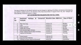 DEPARTMENT OF POST OFFICIAL HOLIDAY LIST 2024❤️POST OFFICE HOLIDAYS 2024 🎉 COMPULSORY HOLIDAY 2024 [upl. by Hecker8]