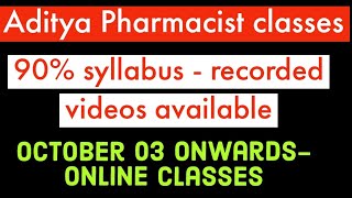 MHSRB PHARMACIST exam Preparation strategy  Details of ADITYA COURSE [upl. by Sheedy]