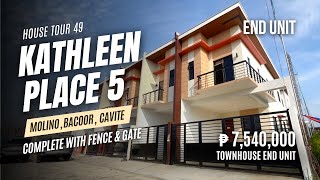 House Tour 49  Complete Finish House amp Lot Molino Bacoor Cavite  Kathleen Place 5  End Unit [upl. by Mosa929]