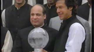 1992 World Cup Ceremony Imran Khan Nawaz Sharif Nawaz Sharif 1990 to 2017 [upl. by Cynthea]