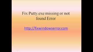 Fix Puttyexe missing or not found Error [upl. by Yroc]