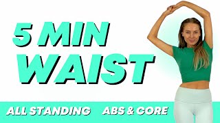 Ab Workout for Women  All Standing  Waist Exercises  Tone your Abs and Shape your Waist [upl. by Nosneb530]