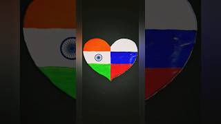 India flag 🇮🇳  Russia flag 🇷🇺  Flag Painting Ideas 🥰 flag art trending shorts viral [upl. by Edecrem]