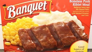 Banquet Boneless Pork Riblet Meal Review [upl. by Aria]