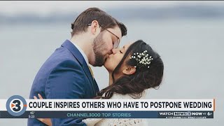 Couple said postponing their wedding wasn’t an option so they had their dream wedding in their [upl. by Goldfinch820]