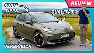 Erste Fahrt im VW ID3 Facelift 2023 Verbrauch Qualität Assistenten amp KonfigurationsTipps [upl. by Madda10]